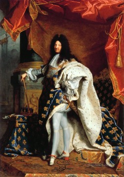 100 Great Art Painting - Hyacinthe Rigaud Portrait of Louis XIV